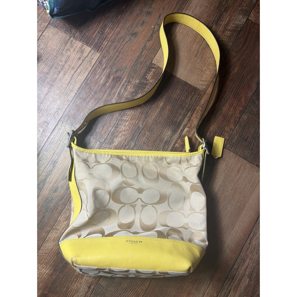 Authentic COACH Legacy Shoulder Bag with Tassles | Yellow Spring Color  21149